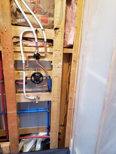PEX plumbing rough-in framing