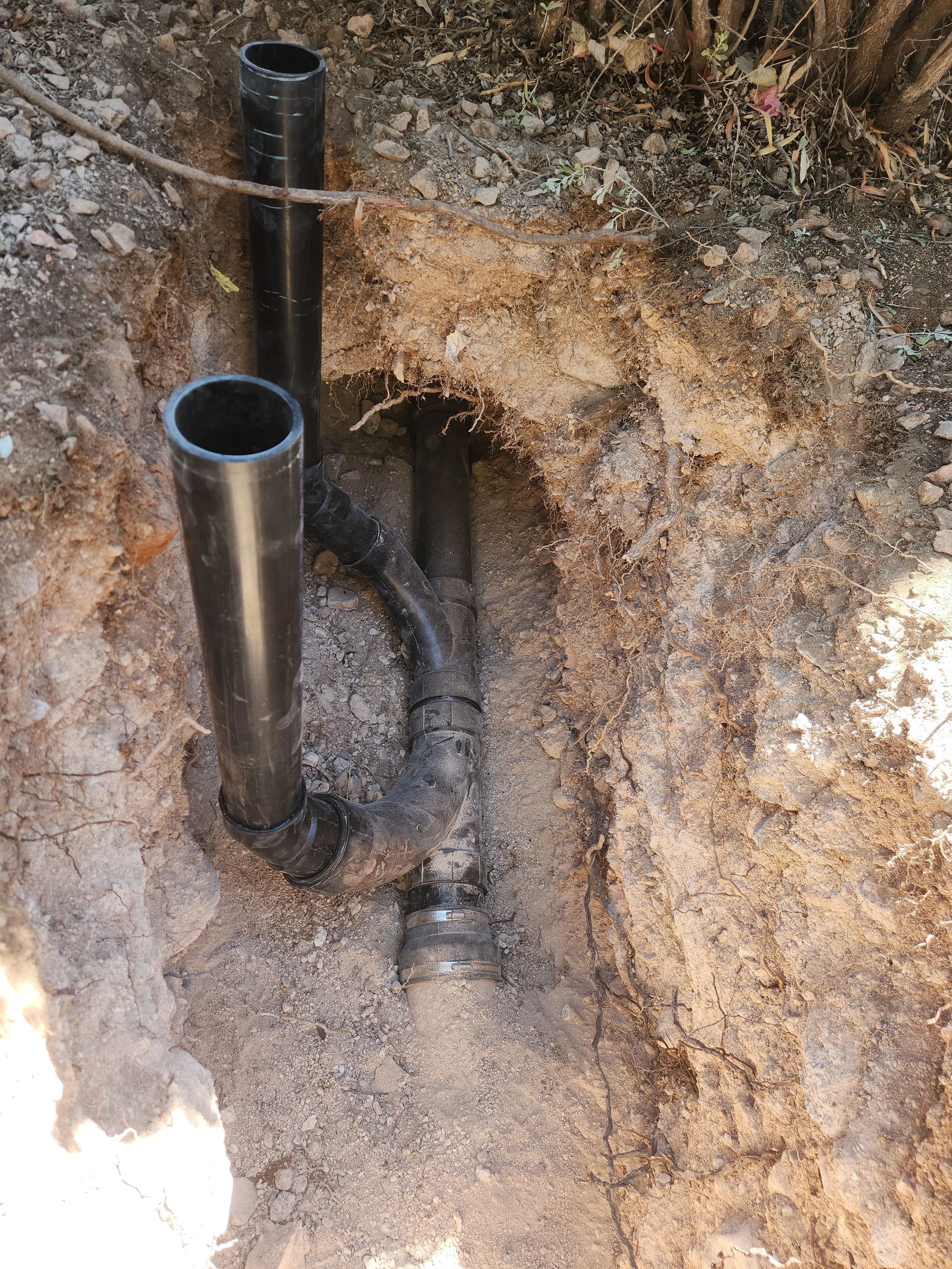 Underground drainage pipes